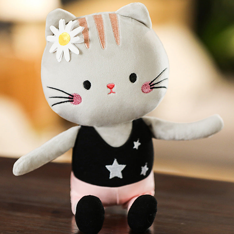 Yoga Cat Doll Plush Toy Cute Little Daisy Cat Doll